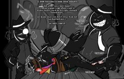 2doms1sub 3boys bec_noir bondage bound bound_arms bound_legs bound_wings canid canine carapacian cum cum_on_face dubious_consent gay gay_sex hearts_boxcars homestuck humanoid jack_noir male_only male_penetrating_male ms_paint_adventures naughtybassard rope scar selfcest spades_slick submissive_male threesome tied_up