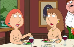 asphyxiation carol_pewterschmidt chainmale clothing family_guy female hanged lois_griffin male nipples peter_griffin suicide