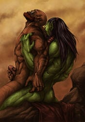 2boys ass bara beard biceps erection garrosh_hellscream gay iyx male male_only manly masturbation muscles muscular muscular_male orc penis scars thrall veins warcraft world_of_warcraft yaoi