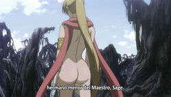 1girls ass big_ass blonde_hair breasts crane_yuzuriha female human long_hair nude nude_filter saint_seiya saint_seiya:_the_lost_canvas screencap silver_saints tagme