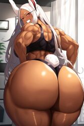 ai_generated big_ass big_butt bunny_ears bunny_girl bunny_tail goldencum34 half_naked huge_ass mirko miruko my_hero_academia rumi_usagiyama seductive_smile wide_hips