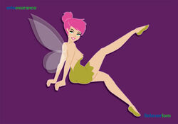 cosplay disney disney_fairies erin_esurance esurance fairy female female_only listenertom mascot nipples peter_pan_(disney) pink_hair solo tinker_bell