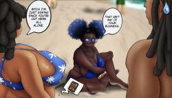 beach dark-skinned_female demetris_(renoahemiru) kaori_(renoahemiru) renoahemiru tagme