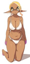 1girls bikini breasts brown_skin camel_toe dark-skinned_female dark_skin female frye_(splatoon) hips huge_breasts inkling nintendo short_hair splatoon splatoon_(series) splatoon_3 tentacle_hair thick_thighs thighs wide_hips yellow_eyes yellow_hair yuta_agc