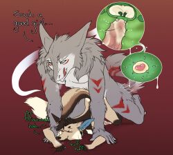 absurd_res anthro aviverine bodily_fluids canid canine cum cum_inside duo female fennec fox genital_fluids hi_res impregnation invalid_tag kikali_(sergal) kras_(aviverine) male male/female mammal sergal