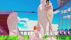 1boy 1girls 1min_video 3d 5_toes akuma_no_mi animated bare_legs barefoot big_breasts feet female female_focus foot_fetish foot_focus footjob hana_hana_no_mi legs longer_than_30_seconds male naked nico_robin nipples one_piece post-timeskip raftellx sole_female soles sound tagme thighs toes two-footed_footjob video