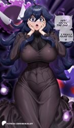 1girls breasts enmanuelart20 female hex_maniac hips huge_breasts light-skinned_female light_skin long_hair nintendo pokemon pokemon_xy purple_eyes purple_hair thick_thighs thighs wide_hips