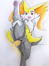 3_fingers bodily_fluids braixen brown_eyes clitoris colored dripping dripping_pussy duo eiroru female female_focus female_penetrated female_pokemon feral feral_penetrated feral_pokemon fluffy fluffy_chest fluffy_tail fox fox_girl fur furry furry_female generation_6_pokemon genital_fluids genitals highres inner_ear_fluff leg_up looking_at_partner mammal nintendo open_mouth paws penetration penis penis_in_pussy pokémon_(species) pokemon pokemon_(species) pokephilia pussy pussy_juice sex simple_background slight_blush standing standing_on_one_leg standing_sex tongue unsure vagina vaginal vaginal_penetration vaginal_sex wet wet_pussy yellow_body yellow_fur