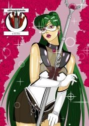 bimbo bishoujo_senshi_sailor_moon clothing dark_persona female latex lips panties revealing_clothes sailor_pluto see-through see-through_clothing setsuna_meiou skirt small_breasts xxfreeartistsxx