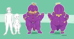 alien bbm bubble_ass bubble_butt cellulite chubby chubby_male crown fat jewelry king king_mineros nipple_piercing plump purple_skin puwa royalty sqoon ssbbm sweat tattoo uncut wide_hips