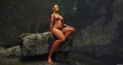 1girls 3d blood_elf elf female female_only huge_belly looking_at_viewer mottec nude pregnant solo vinesenia warcraft world_of_warcraft wow