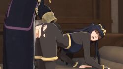 1boy 1girls 3d all_fours animated ass bent_over big_ass black_hair bodystocking breasts clothed clothed_sex doggy_style female female_focus fire_emblem fire_emblem_awakening indoors magic male medium_breasts mp4 nintendo overused23 pussy robe robin_(fire_emblem) robin_(fire_emblem)_(male) sex sound sound_edit spell tharja_(fire_emblem) video