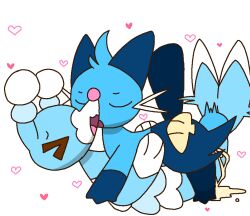 1boy 1girls balls brionne dewott generation_5_pokemon generation_7_pokemon komatosse pezi pokémon_(species) pokemon pokemon_(species) pussy white_background