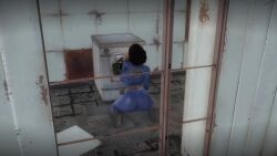 3d animated bethesda_softworks bulldog_position clothing computer doggy_style electronics fallout female human jumpsuit no_sound nora_(fallout_4) pale_skin pip-boy point_of_view raider_(fallout) sole_survivor_(female) straight tagme vault_dweller vault_suit video voyeur_pov washing_machine wristwear