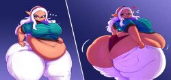 1girls 2023 absurd_res anger_vein angry ass bbw belly breasts chubby chubby_female elf elf-san_wa_yaserarenai elf_ears elf_female female female_focus gigantic_ass hips huge_ass huge_belly huge_breasts huge_thighs kuroeda long_hair looking_back massive_ass mysterydad obese obese_female overweight overweight_female plump solo solo_female solo_focus thick_ass thick_thighs thighs voluptuous white_hair wide_hips