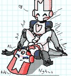 2boys big_head blush castle_crashers crying flipnote_studio flipnote_studio_3d gay male male_only newgrounds pink_knight red_knight_(castle_crashers) tagme toony yaoi