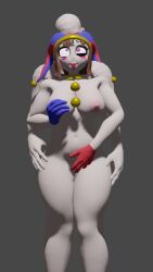 2023 3d 3d_model ahe_gao buhonero75 glitch_productions gooseworx jester jester_cap jester_costume jester_girl jester_hat jester_outfit pomni pomni_(buhonero75) pomni_(the_amazing_digital_circus) the_amazing_digital_circus