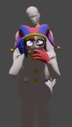 2023 3d 3d_model ahe_gao buhonero75 glitch_productions gooseworx jester jester_cap jester_costume jester_girl jester_hat jester_outfit pomni pomni_(buhonero75) pomni_(the_amazing_digital_circus) the_amazing_digital_circus