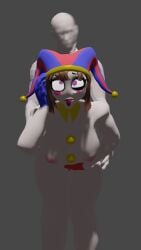 2023 3d 3d_model ahe_gao buhonero75 glitch_productions gooseworx jester jester_cap jester_costume jester_girl jester_hat jester_outfit pomni pomni_(buhonero75) pomni_(the_amazing_digital_circus) the_amazing_digital_circus