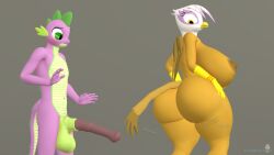 3d 3d_(artwork) animal_genitalia animal_penis anthro ass ass_expansion avian beak big_breasts big_penis breast_expansion breast_growth breasts brown_body brown_fur digital_media_(artwork) dragon duo equine_genitalia equine_penis erection expansion female friendship_is_magic fur gilda_(mlp) green_body green_eyes green_skin growth gryphon hasbro horsecock huge_breasts long_penis magic male my_little_pony navel penis purple_body purple_skin source_filmmaker spike_(mlp) sugarsweet tail white_body white_fur yellow_eyes
