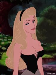 1girls aurora_(sleeping_beauty) big_boobs big_breasts blonde_hair boobs breasts cleavage disney disney_princess female female_only large_breasts lips lipstick long_hair looking_at_viewer princess purple_eyes royalty sleeping_beauty_(1959_film) smile smiling solo xcdeviant