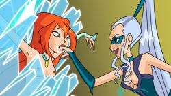 bloom_(winx_club) bondage deepthroat deepthroat_training fingers_in_mouth fingers_in_throat icy_(winx_club) oral oral_training tagme throat_training winx_club