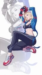 1girls big_breasts blonde_hair blue_eyes breasts busty cammy_white citemer cleavage curvaceous curvy curvy_body curvy_female curvy_figure female female_only fully_clothed huge_breasts large_breasts scar solo sports_bra street_fighter street_fighter_6 voluptuous