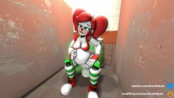 3d animated baby_(fnafsl) big_belly bonfiebutt circus_baby circus_baby_(fnaf) clown fart fart_cloud fart_fetish farting farts female_only five_nights_at_freddy's five_nights_at_freddy's:_sister_location scat struggling tagme toilet toilet_stall toilet_use video