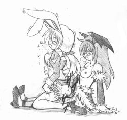 1futa 1girls 2000s 2008 akaimiha bunny_ears consensual devil_wings duo female futa_on_female futanari high_priest high_priest_(ragnarok_online) human kneeling monochrome nude ponytail ragnarok_online sex sitting sketch source_not_archived stalker stalker_(ragnarok_online)