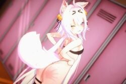 1girls 3d amoon ass bra changing_room female_focus filian filian_(vtuber) filipinoboy furry handprint_on_ass indie_virtual_youtuber nekomimi panties solo_female solo_focus virtual_youtuber vtuber