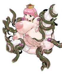 anal anal_insertion areolae breasts bride censored crown cum futanari gradriel green_eyes hair_ornament intersex jewelry kiken_shisou lactation large_breasts milk nipples open_mouth penis pink_hair precum pregnant pregnant_futa princess princess_crown pubic_hair pussy ring spread_legs tentacle thighhighs tongue veins