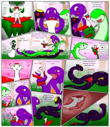 affection arbok blush comic embarrassment female feral gardevoir latias licking livinlovindude love macro micro nintendo penetration pokemon pokemon_(species) pussy scales scalie serperior seviper sex squeeze tentacle tongue unbirthing video_games vore willing_prey