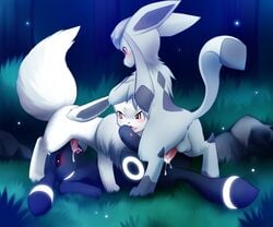 absoleon anal anal_sex balls blush cum cum_in_ass cum_in_mouth cum_inside darkmirage eevee eeveelution fur furry_ears furry_tail gay glaceon male male_glaceon male_only nintendo oral_sex penetration penis pokemon pokemon_(species) sasha sex sno tail threesome trio umbreon video_games xirroq