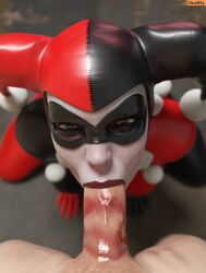 1girls 3d 3d_(artwork) :>= batman:_arkham_knight batman_(series) blender_(software) blowjob completely_naked completely_nude dc dc_comics fellatio female female_focus harley_quinn harley_quinn_(classic) harley_quinn_(injustice) injustice_2 lipstick lipstick_mark lipstick_on_penis lipstick_ring looking_at_viewer makeup male male_pov nude nude_male oral oral_sex partial_male penis pov pov_eye_contact smitty34 straight tagme