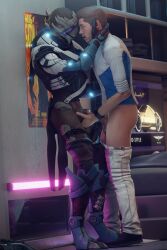 3d alien alien_girl clothed clothed_sex clothing doinks-ahoy fingering holding_head interspecies mass_effect panties penis turian vetra_nyx