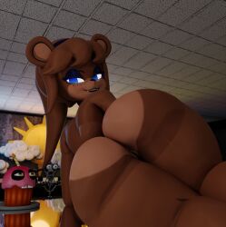 1female 3d 3d_(artwork) anthro ass background_characters bear big_ass big_butt blue_eyes brown_body brown_fur cally3d clazzey cryptiacurves cupcake cupcake_(fnaf) detailed_background endoskeleton fazclaire's_nightclub female five_nights_at_freddy's flabbergasted freddy_(fnaf) fredina's_nightclub fredina_(cally3d) frenni_fazclaire funny funny_face furry glowing_eyes hi_res highres huge_ass huge_butt looking_at_viewer meme presenting_ass scottgames smiling_at_viewer thick_ass thick_legs two_tone_body two_tone_fur