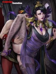 1boy1girl big_breasts goatwillow groping groping_breasts hades_(game) holding_leg imminent_sex nyx_(hades) spread_legs stockings thick_thighs unseen_male_face voluptuous voluptuous_female zagreus