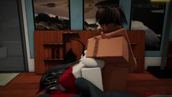 1boy 1girls 3d ambiguous_penetration animated artist_request ass cum cum_inside female half-dressed male mp4 no_sound nude nude_male penis roblox robloxian sex side_view source_request tagme video