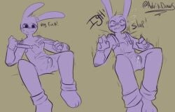 adrikdraws edging fur gooseworx humanoid jax_(the_amazing_digital_circus) leaking_cum male_only rabbit rabbit_ears solo_focus solo_male the_amazing_digital_circus