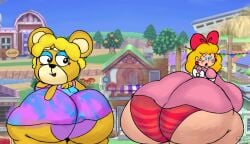 2girls abstract_clothing age_difference aged_up animal animal_crossing ass ass_bigger_than_body ass_focus basic_background bbw bear big_ass big_breasts big_butt bigger_female bigger_human blonde_hair bottom_heavy bubble_ass bubble_butt cellulite clothed_female clothing cute cute_face earrings earthbound earthbound_(series) female female_only gigantic_ass huge_ass huge_breasts human large_ass large_breasts large_thighs lesbian long_dress milf mob_face monstorlilly mother_(game) mother_(series) mother_2 nintendo pac-man_eyes panties paula paula_(animal_crossing) paula_jones shocked_expression size_difference smaller_anthro smaller_female smiling super_smash_bros._ultimate tagme thick_thighs underwear villager_(animal_crossing) voluptuous wide_hips
