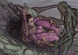 1girls alien anal anal_sex anus blizzard_entertainment breasts featureless_breasts female legs_up male monster necromancy_cult penis pussy queen_of_blades sarah_kerrigan sex starcraft starcraft_2 straight tagme text zerg