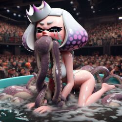 ai_generated cannibalism crying nightmare_fuel pearl_(splatoon) splatoon tears tentacle tentacle_in_mouth tentacle_rape tentacle_sex