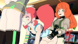 1girls 2futas 3d animated anus ass bent_over big_balls blue_eyes cat_ears cat_tail clone face_fucking faunus female femsub freckles freckles_on_ass freckles_on_face futa_on_female futadom futanari ginger gloves green_eyes hand_on_head long_hair neon_katt no_sound orange_hair pale-skinned_futanari pale_skin penis penny_polendina pink_hair rape robot_girl roller_skates rwby sex_from_behind sfmslayer source_filmmaker spitroast tagme testicles threesome twintails vaginal_penetration vaginal_sex video