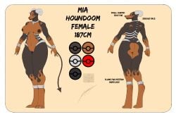 anthro apyr12 ass breasts digitigrade female front_view generation_2_pokemon genitals hi_res horn houndoom lips looking_back mammal model_sheet nintendo nipples nude pokemon pokemon_(species) pussy rear_view ribs serious_face simple_background solo thick_bottom_lip