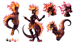 anthro anus breasts claws dynamite eris_morgan explosives feet fire flaming_hair genitals gynomorph intersex kobold nipples nude open_mouth penis pseudo_hair reptile scalie simple_background smile solo spiked_penis spikes spikes_(anatomy) tail teeth toes tongue