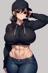 ai_generated big_breasts black_sclera creepy darkest female_version muscular_female no_mouth red_eyes tagme