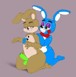 2boys absurd_res animatronic anthro balls bedroom_eyes bow_tie buckteeth duo erection five_nights_at_freddy's five_nights_at_freddy's:_help_wanted five_nights_at_freddy's_2 five_nights_at_freddy's_vr:help_wanted foreskin fuzefurry gay genitals glitchtrap green_balls green_penis hi_res humanoid_genitalia humanoid_penis lagomorph leporid looking_at_another machine male male/male mammal narrowed_eyes penis rabbit robot scottgames seductive teeth toy_bonnie_(fnaf) whiskers