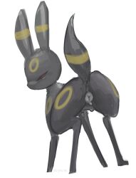 animal_genitalia animal_pussy anus ass black_body black_fur canine_genitalia canine_pussy cressalias eeveelution female feral fur generation_2_pokemon genitals nintendo pokemon pokemon_(species) pussy quadruped simple_background solo umbreon white_background