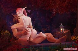 1boy 3d blood_elf blood_elf_female candlelight couple elf_ears feet female grabbing_ass holding_waist kurosie looking_back on_top penetration pink_eyes pink_hair ponytail riding romantic romantic_ambiance vaginal_penetration warcraft world_of_warcraft