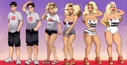 1boy 1girls ai_generated bimbo_lips bimbofication female gender_transformation genderswap_(mtf) high_heels huge_ass huge_breasts male_to_female mtf_transformation nebtfulous rule_63 thick_lips thick_thighs transformation transformation_sequence wide_hips